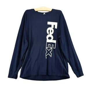 FedEx Federal Express March of Dimes Pullover Sweatshirt Size L Blue Logo